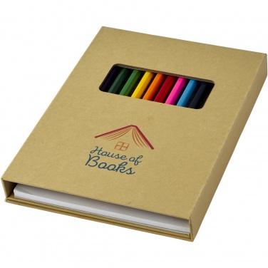 Logo trade promotional items image of: Pablo colouring set with drawing paper