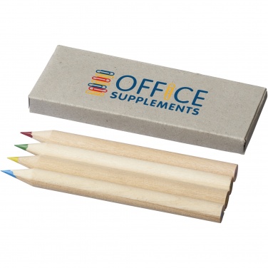 Logo trade advertising products image of: Tullik 4-piece coloured pencil set