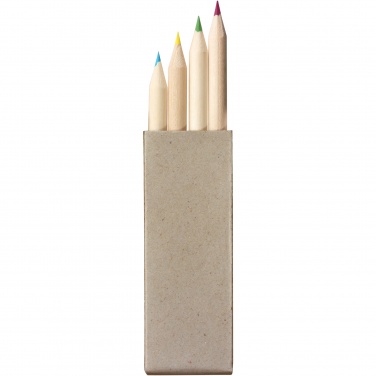 Logo trade promotional items image of: Tullik 4-piece coloured pencil set