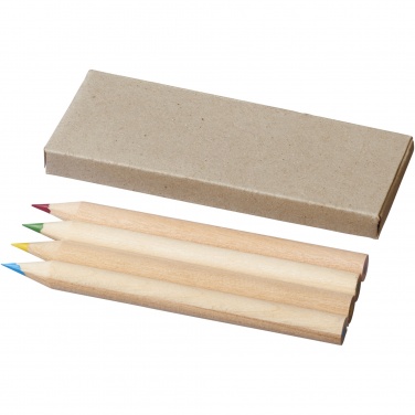 Logotrade advertising product image of: Tullik 4-piece coloured pencil set