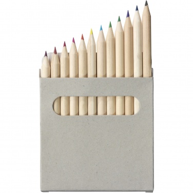 Logo trade promotional merchandise photo of: Tallin 12-piece coloured pencil set