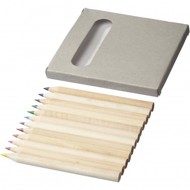 Logo trade promotional merchandise photo of: Tallin 12-piece coloured pencil set
