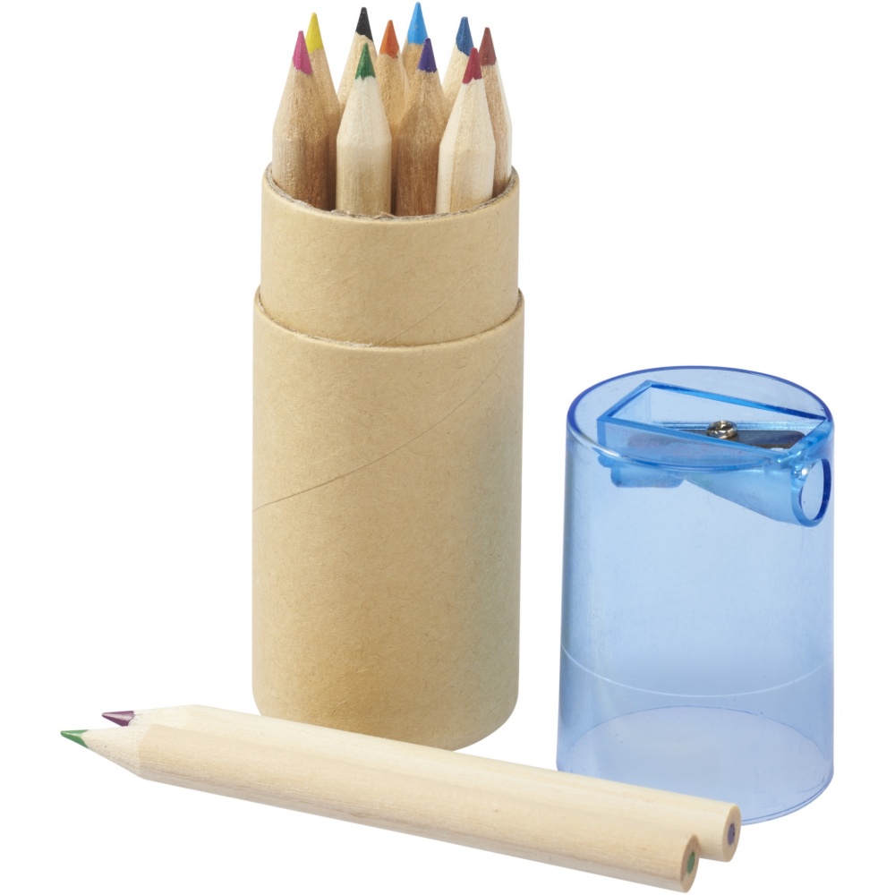 Logotrade promotional gift image of: Hef 12-piece coloured pencil set with sharpener