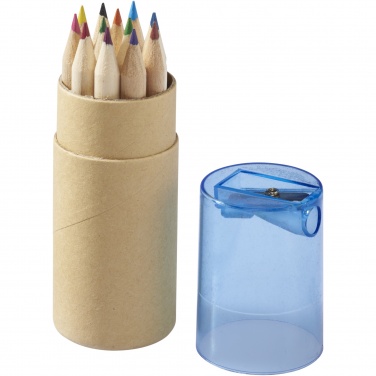 Logotrade corporate gift image of: Hef 12-piece coloured pencil set with sharpener