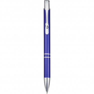 Logo trade corporate gift photo of: Moneta aluminium click ballpoint pen (blue ink)