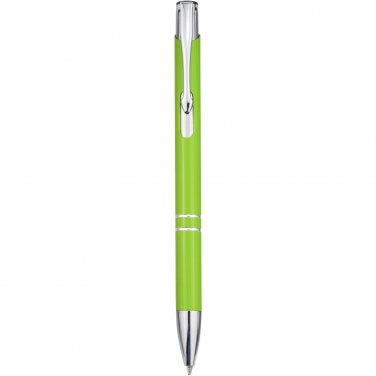 Logo trade corporate gifts picture of: Moneta aluminium click ballpoint pen (blue ink)
