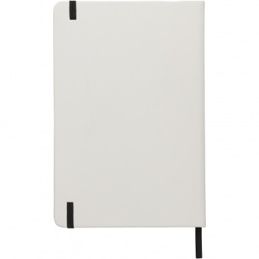 Logo trade business gift photo of: Spectrum A5 white notebook with coloured strap
