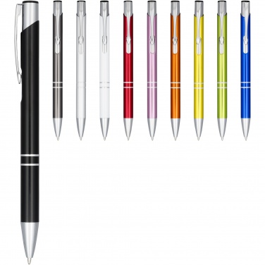 Logotrade promotional gift picture of: Moneta anodized aluminium click ballpoint pen