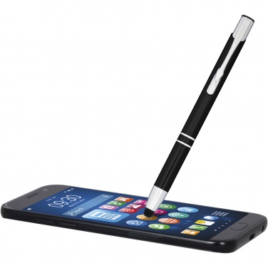 Logo trade corporate gift photo of: Moneta anodized aluminium click stylus ballpoint pen