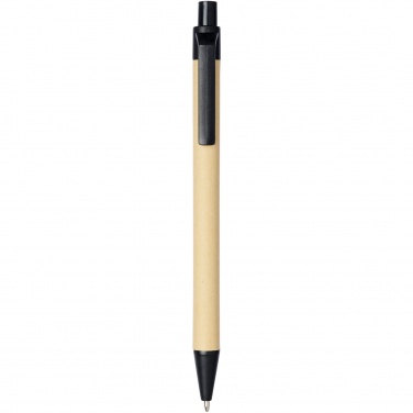 Logo trade promotional products image of: Berk recycled carton and corn plastic ballpoint pen