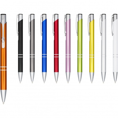 Logo trade promotional products image of: Moneta anodized aluminium click ballpoint pen
