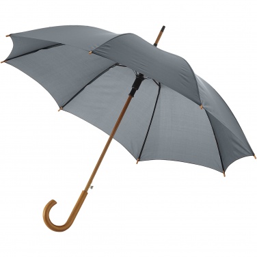 Logo trade promotional giveaways image of: Kyle 23" auto open umbrella wooden shaft and handle