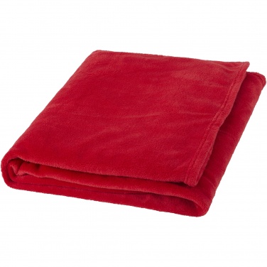 Logo trade promotional gifts picture of: Bay extra soft coral fleece plaid blanket