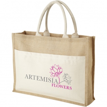 Logotrade corporate gift image of: Mumbay cotton pocket jute tote bag 18L