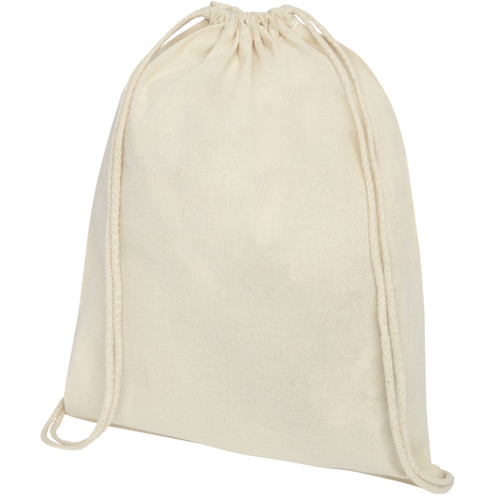 Logo trade promotional items image of: Oregon 100 g/m² cotton drawstring bag 5L