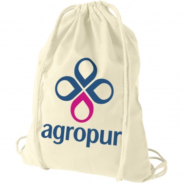 Logo trade promotional item photo of: Oregon 100 g/m² cotton drawstring bag 5L