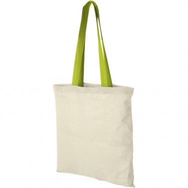 Logotrade corporate gift image of: Nevada 100 g/m² cotton tote bag coloured handles 7L