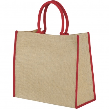 Logo trade promotional product photo of: Harry coloured edge jute tote bag 25L