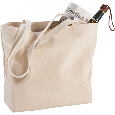 Logo trade promotional products picture of: Ningbo 320 g/m² zippered cotton tote bag 15L