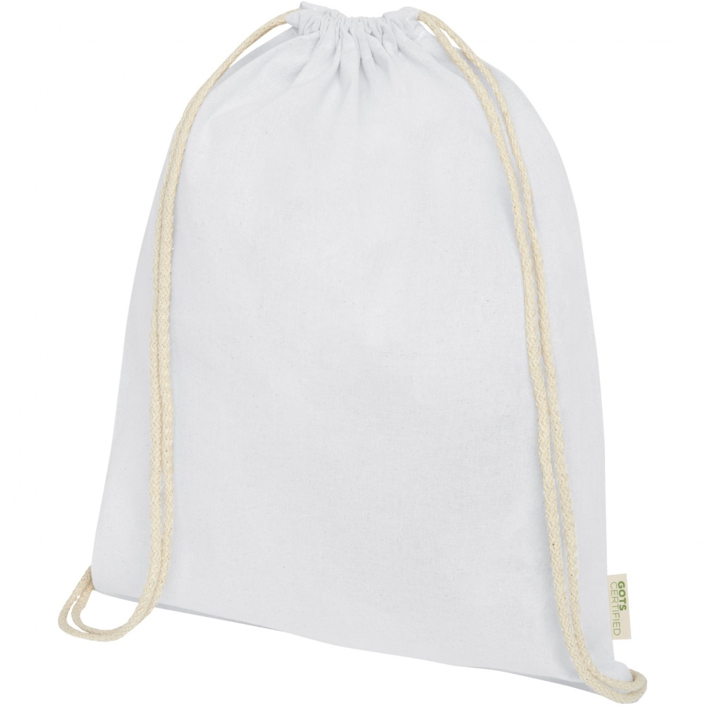 Logotrade promotional products photo of: Orissa 100 g/m² organic cotton drawstring bag 5L