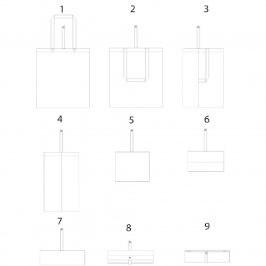 Logo trade corporate gifts image of: Nevada 100 g/m² cotton foldable tote bag 7L