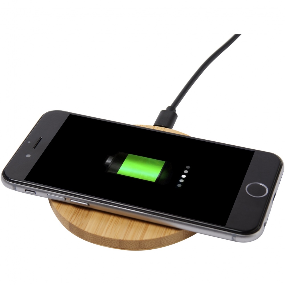 Logotrade promotional product image of: Essence 5W bamboo wireless charging pad
