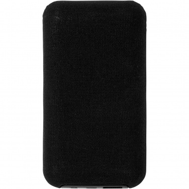 Logo trade corporate gifts image of: Future 6000 mAh bamboo/fabric wireless power bank