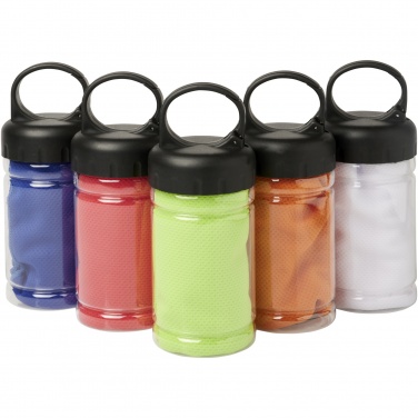 Logo trade promotional item photo of: Remy cooling towel in PET container