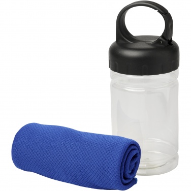 Logo trade business gifts image of: Remy cooling towel in PET container