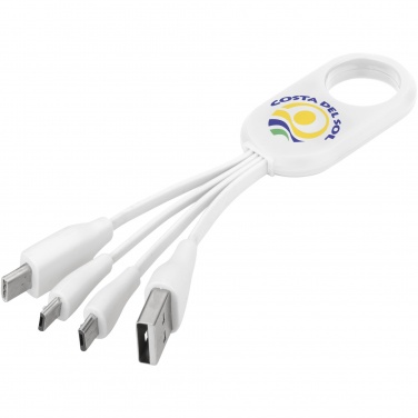 Logotrade advertising product image of: Troup 4-in-1 charging cable with type-C tip
