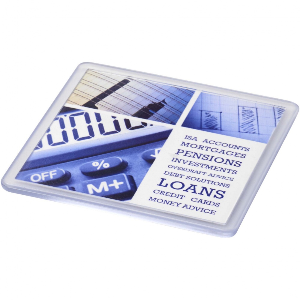 Logotrade corporate gift picture of: Ellison square plastic coaster with paper insert