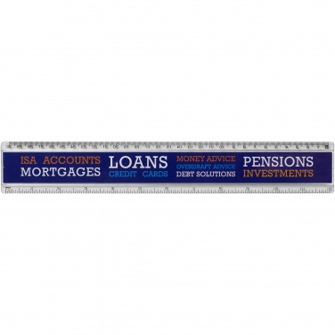 Logotrade promotional giveaway image of: Ellison 30 cm plastic insert ruler