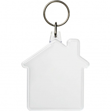 Logo trade corporate gifts image of: Combo house-shaped keychain