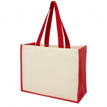 Logotrade advertising products photo of: Varai 320 g/m² canvas and jute shopping tote bag 23L