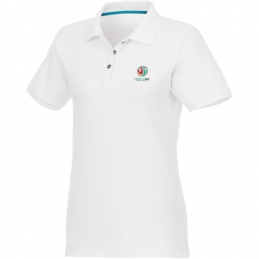 Logo trade promotional giveaway photo of: Beryl short sleeve women's organic recycled polo