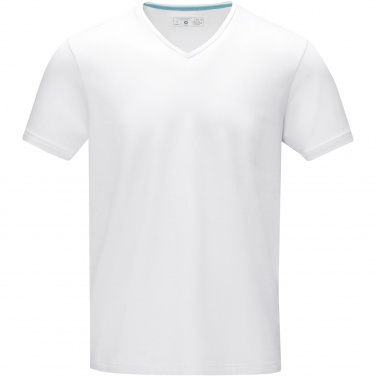 Logo trade promotional merchandise image of: Kawartha short sleeve men's organic V-neck t-shirt