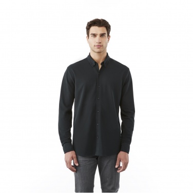 Logo trade promotional giveaways image of: Bigelow long sleeve men's pique shirt