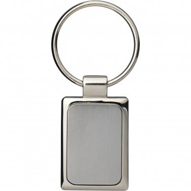 Logo trade promotional giveaway photo of: Sergio rectangular metal keychain