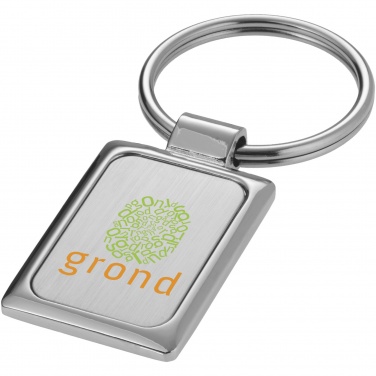 Logo trade promotional items image of: Sergio rectangular metal keychain