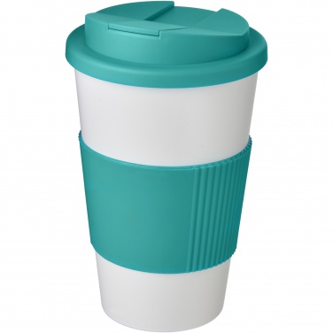 Logo trade promotional gifts picture of: Americano® 350 ml tumbler with grip & spill-proof lid