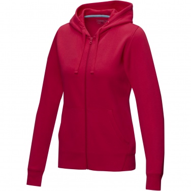 Logo trade promotional merchandise picture of: Ruby women’s organic recycled full zip hoodie