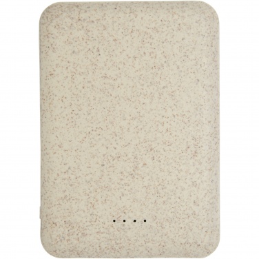 Logo trade promotional gifts picture of: Asama 5000 mAh wheat straw power bank