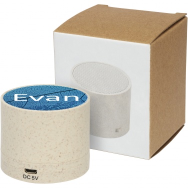 Logo trade advertising products image of: Kikai wheat straw Bluetooth® speaker