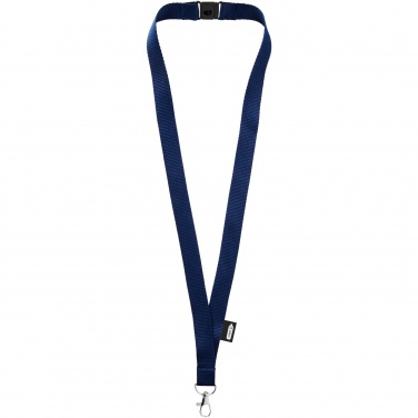 Logo trade promotional merchandise picture of: Tom recycled PET lanyard with breakaway closure