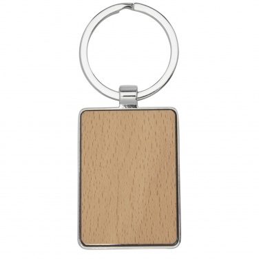 Logo trade promotional products picture of: Mauro beech wood rectangular keychain