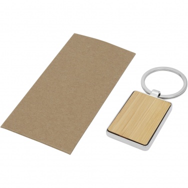 Logo trade promotional product photo of: Neta bamboo rectangular keychain