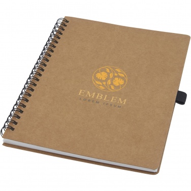 Logotrade promotional gifts photo of: Cobble A5 wire-o recycled cardboard notebook with stone paper
