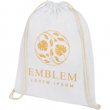 Logotrade advertising product picture of: Oregon 140 g/m² cotton drawstring bag 5L