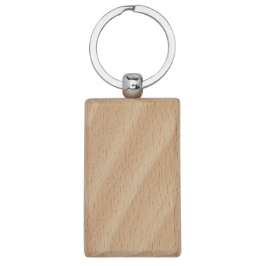 Logotrade business gifts photo of: Gian beech wood rectangular keychain