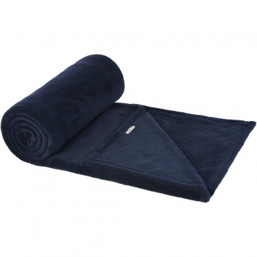 Logo trade corporate gifts picture of: Lily GRS certified RPET coral fleece blanket